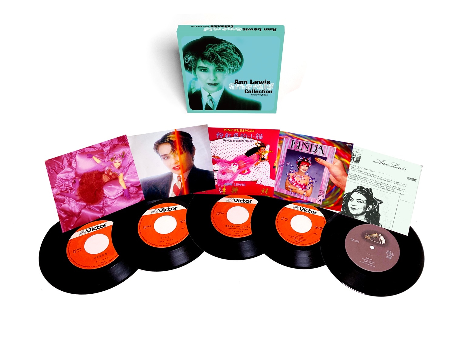 アン・ルイス本人監修、タワレコ限定7インチBOXの各シングルジャケット