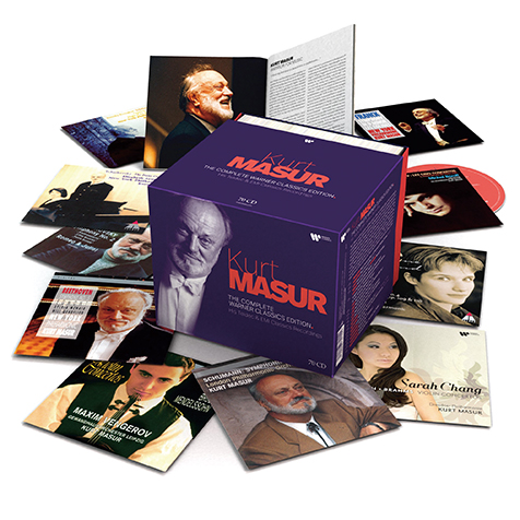 クルト・マズア（Kurt Masur）『コンプリート・ワーナー・クラシックス・エディション～Teldec & EMI Classics録音全集』名指揮者の生誕95年を祝い70枚組BOXが紙ジャケ復刻