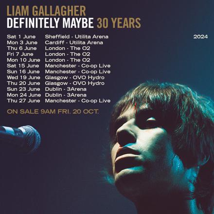 リアム・ギャラガー（Liam Gallagher）がオアシス『Definitely Maybe』30周年記念ツアーを開催  アルバム全曲&シングルB面を披露予定 | Mikiki by TOWER RECORDS