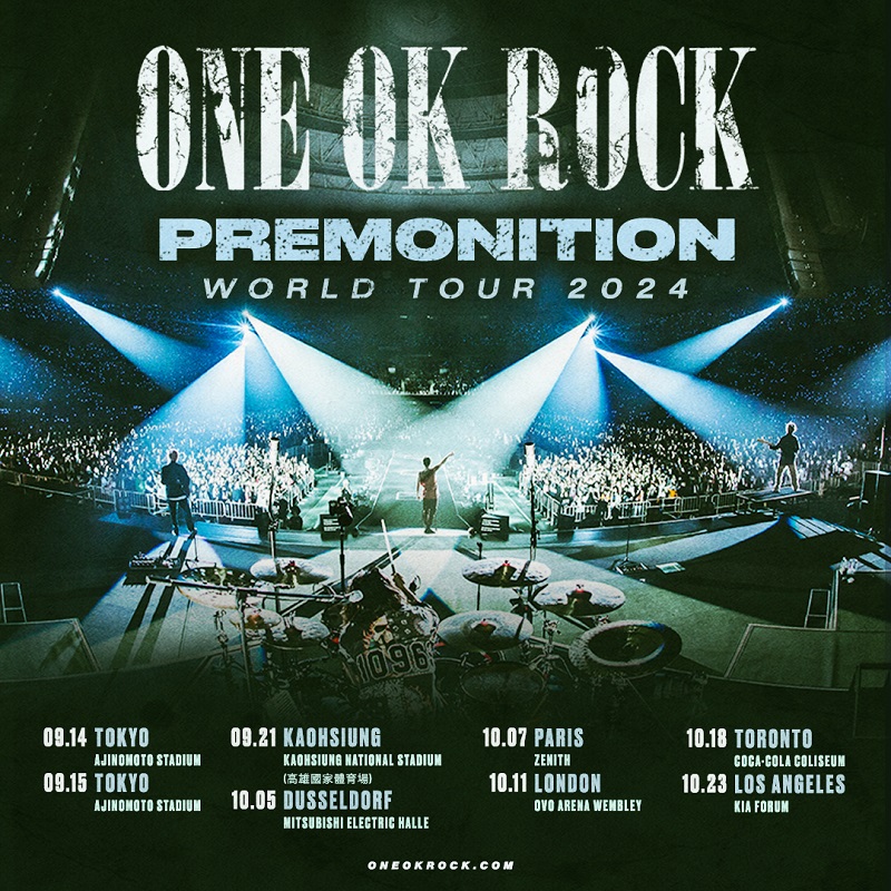 ONE OK ROCKが過去最大規模となるワールドツアー開催 日本公演は味の素