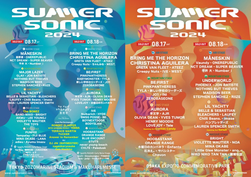 サマソニ／ソニマニ座談会】マネスキン、BMTH、Number_i、GLAY、タイラ