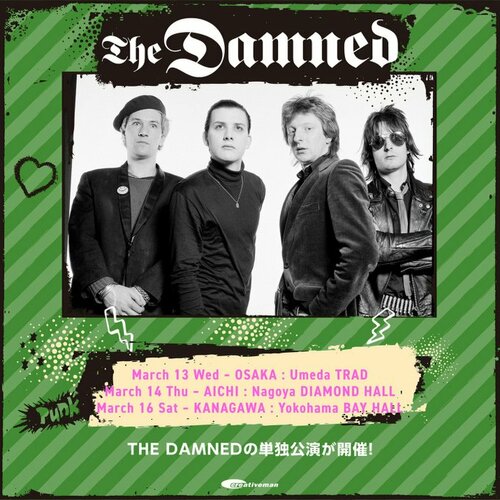 ダムド the damned オリジナルメンバー直筆サイン入りポスター ダムド