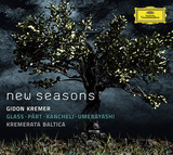 ヴァイオリニストのギドン・クレーメル、グラスがヴィヴァルディ意識した〈アメリカの四季〉はじめペルトや梅林茂の楽曲奏でた一枚