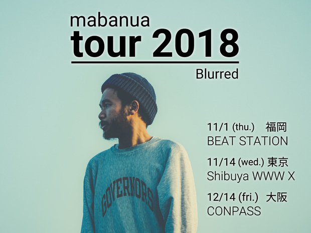 mabanua『Blurred』リリース・ツアーが3都市で開催、バンド・メンバーにはOvallのShingo Suzukiと関口シンゴも