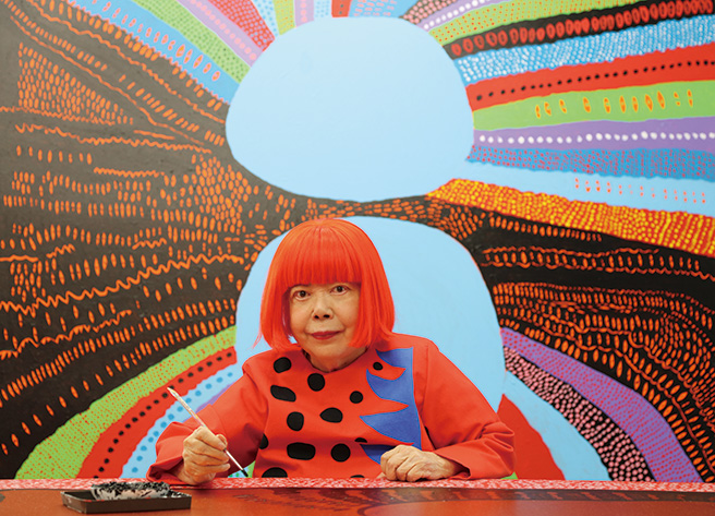 アートポスター 陽光の中で世界に平和を望む｜草間彌生 アート